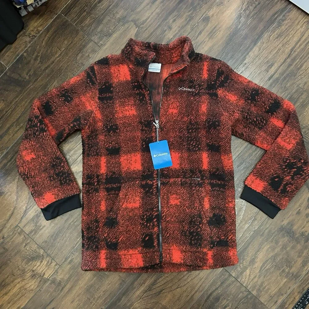 Columbia Rugged Ridge II Sherpa Buffalo Plaid Youth XL Cozy NWT